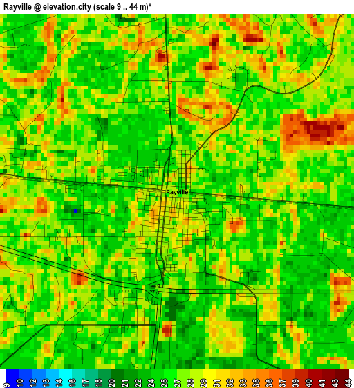 Rayville elevation map