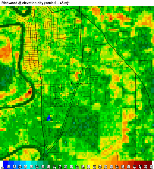 Richwood elevation map