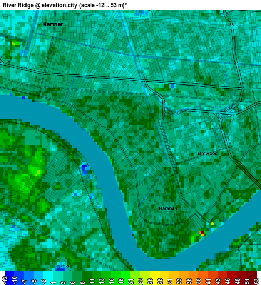 River Ridge elevation map