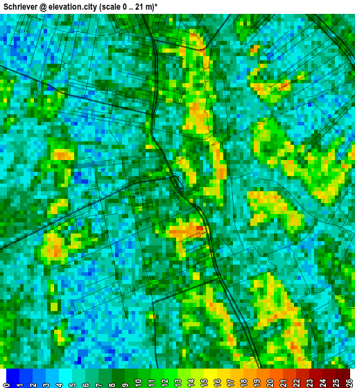 Schriever elevation map