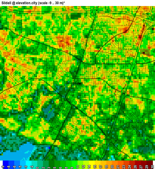 Slidell elevation map