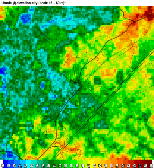 Urania elevation map