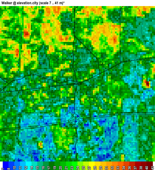 Walker elevation map