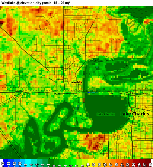 Westlake elevation map