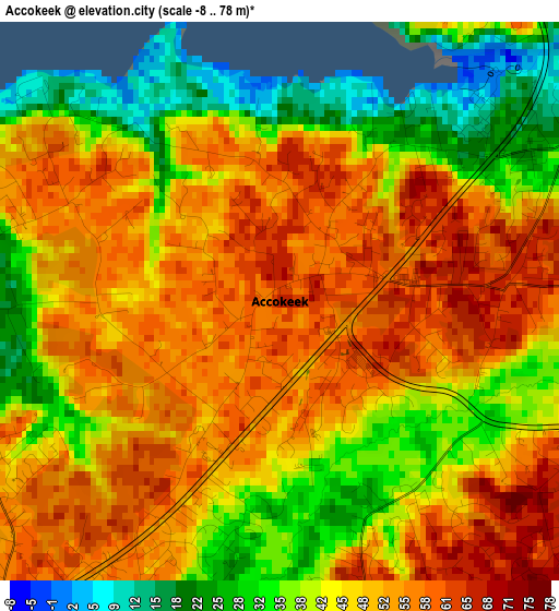 Accokeek elevation map