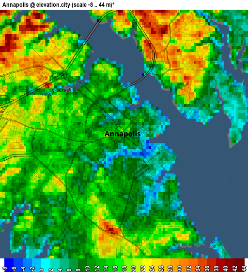 Annapolis elevation map