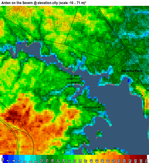 Arden on the Severn elevation map