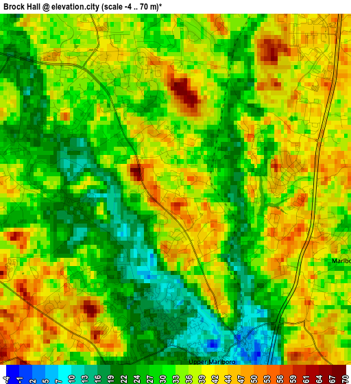 Brock Hall elevation map