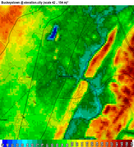 Buckeystown elevation map