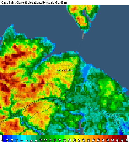 Cape Saint Claire elevation map