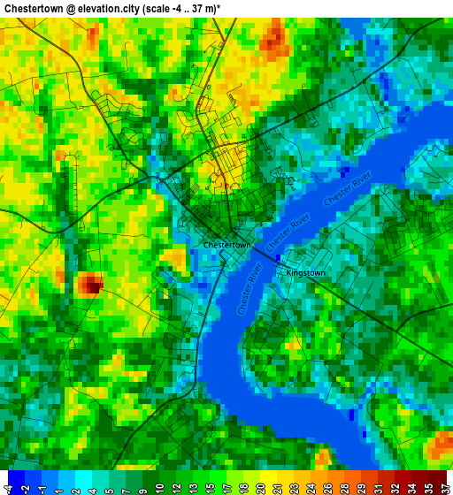 Chestertown elevation map