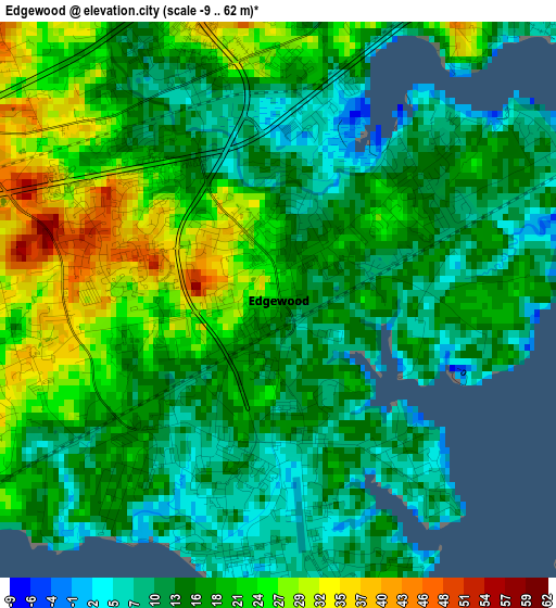 Edgewood elevation map