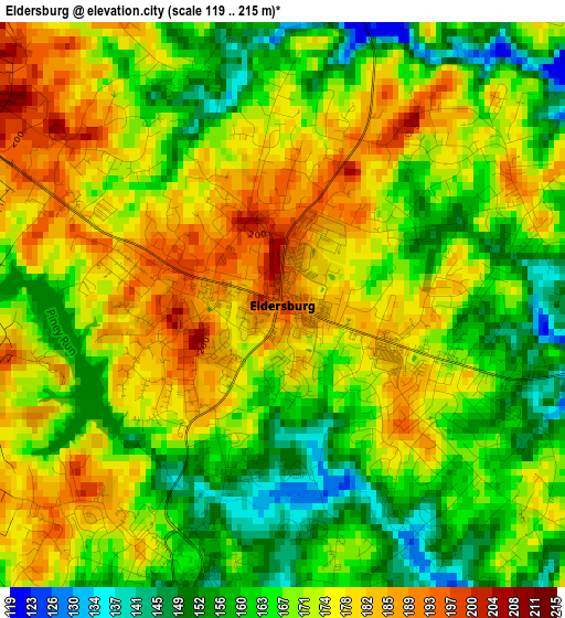 Eldersburg elevation map