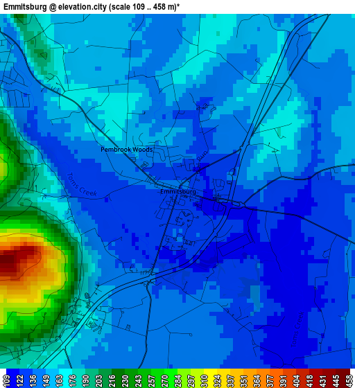 Emmitsburg elevation map