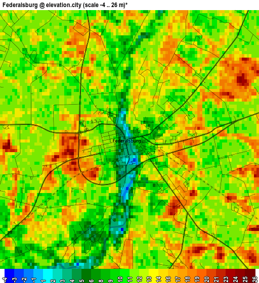 Federalsburg elevation map