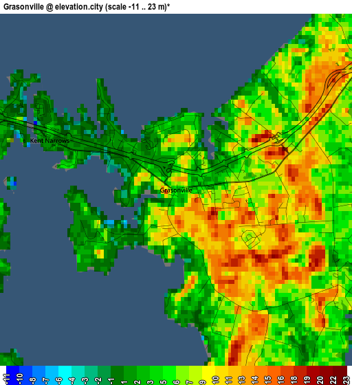 Grasonville elevation map