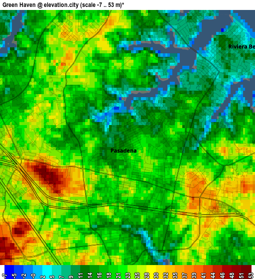 Green Haven elevation map