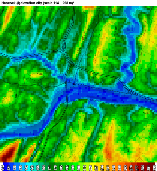 Hancock elevation map