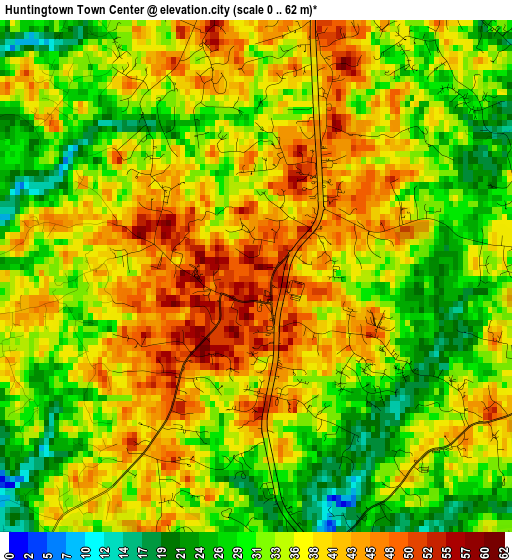 Huntingtown Town Center elevation map