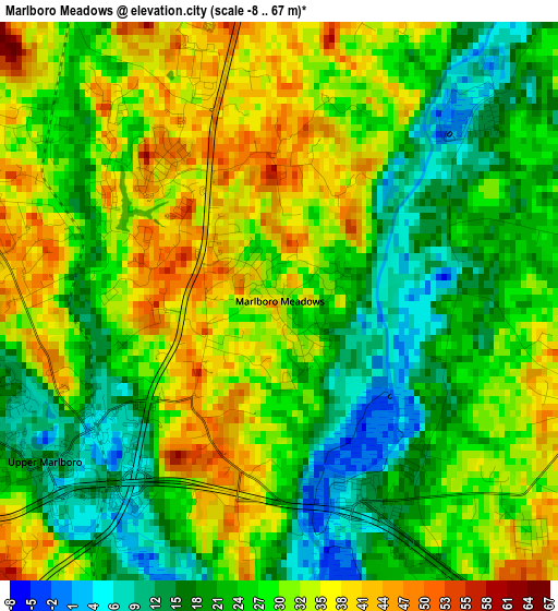 Marlboro Meadows elevation map