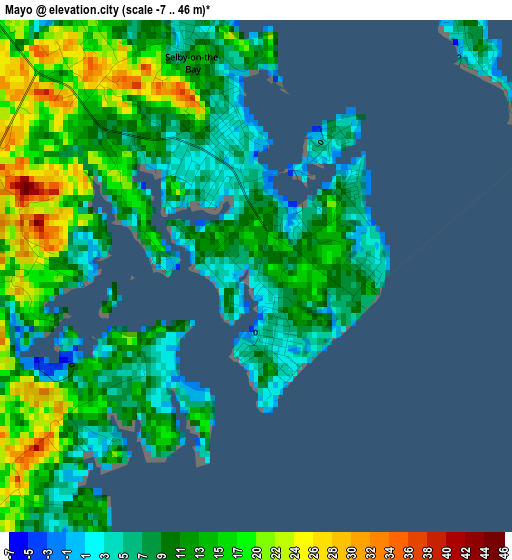 Mayo elevation map