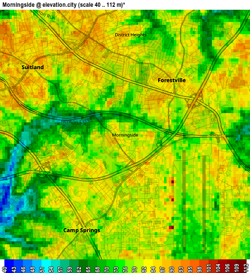 Morningside elevation map