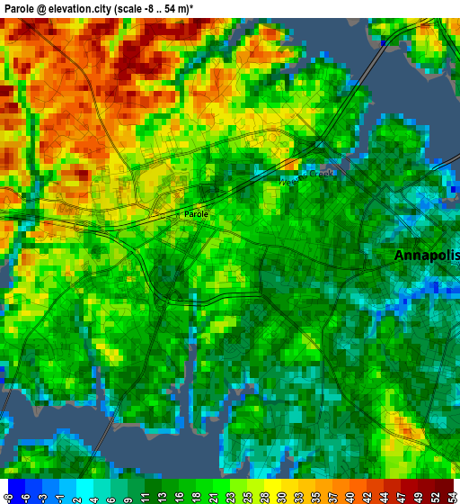 Parole elevation map