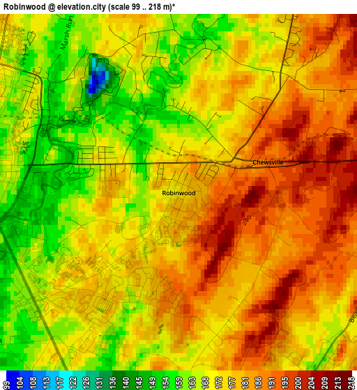 Robinwood elevation map