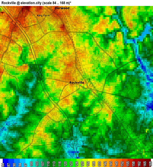 Rockville elevation map