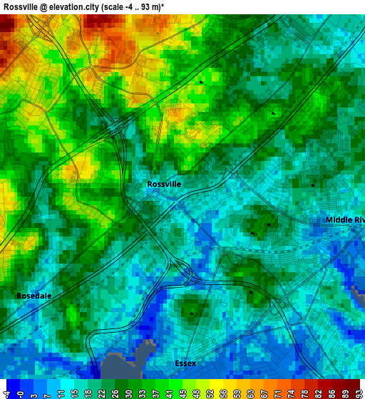 Rossville elevation map