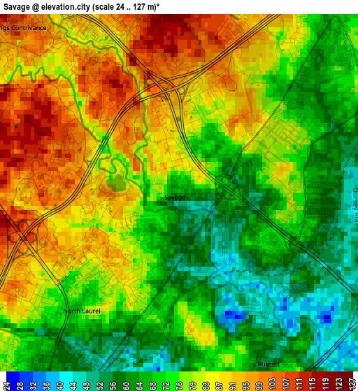 Savage elevation map