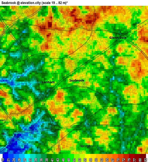 Seabrook elevation map