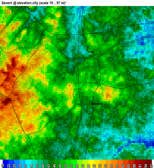 Severn elevation map