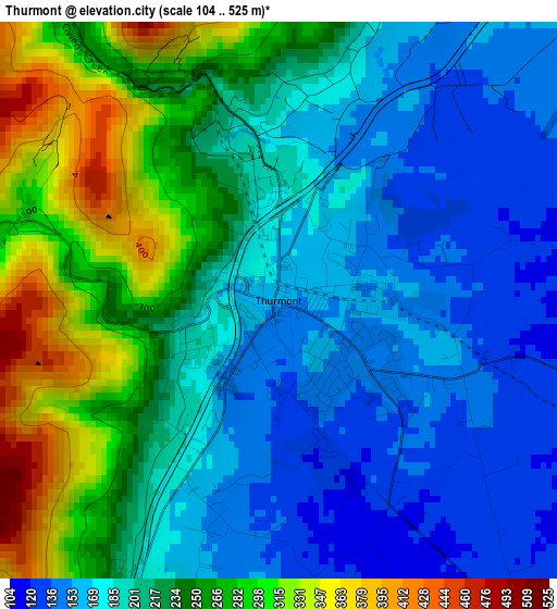 Thurmont elevation map