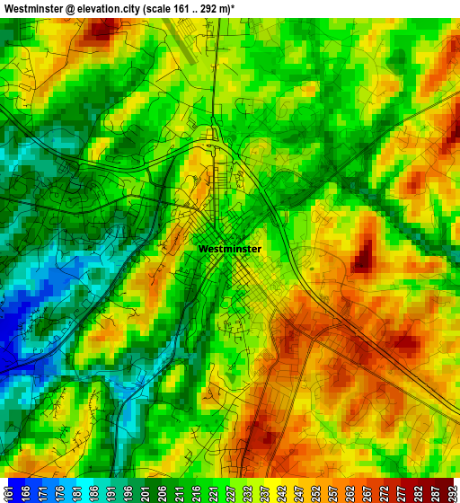 Westminster elevation map