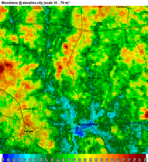 Woodmore elevation map