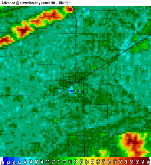 Advance elevation map