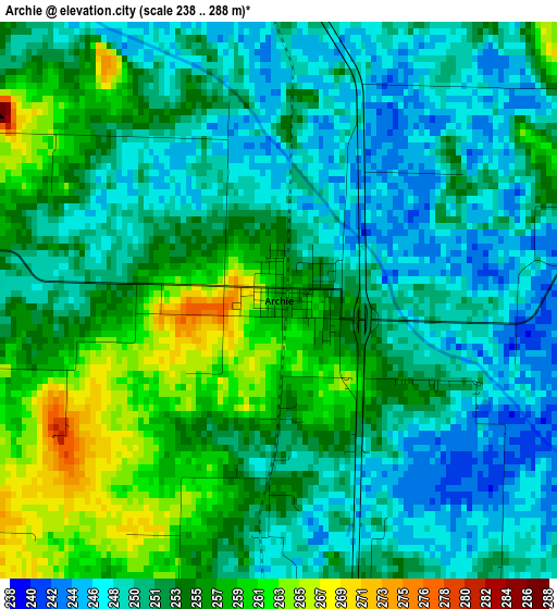 Archie elevation map