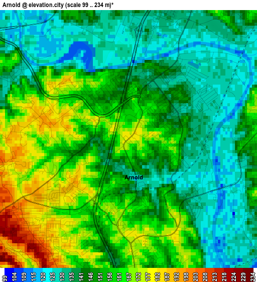 Arnold elevation map