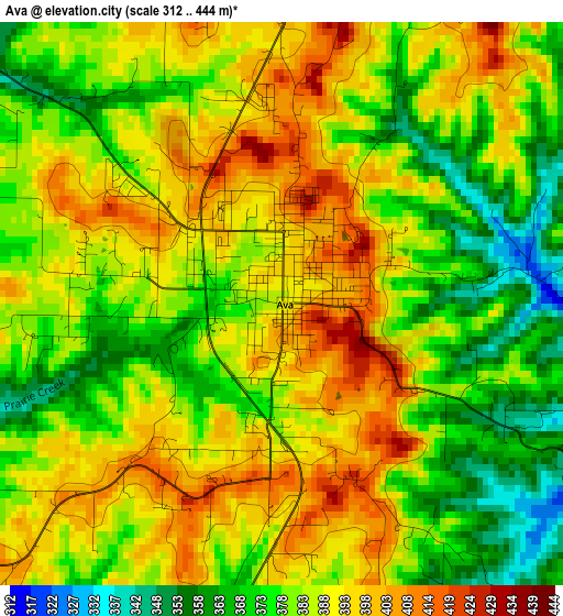 Ava elevation map