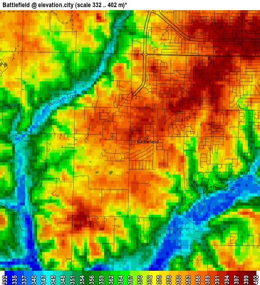 Battlefield elevation map