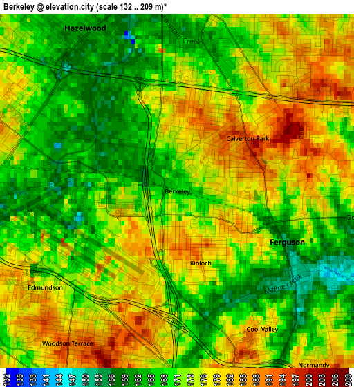 Berkeley elevation map