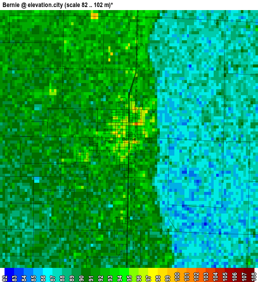 Bernie elevation map