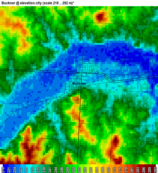 Buckner elevation map