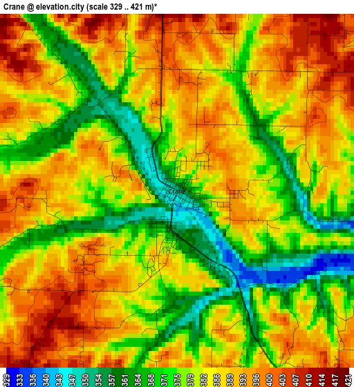 Crane elevation map