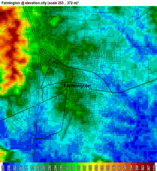 Farmington elevation map