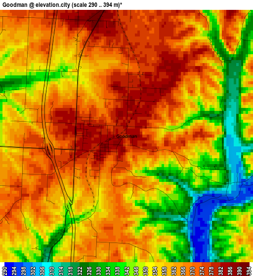 Goodman elevation map