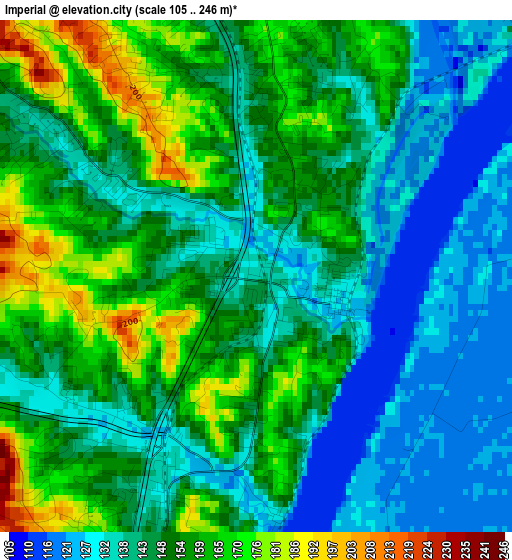 Imperial elevation map