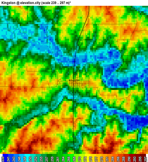 Kingston elevation map