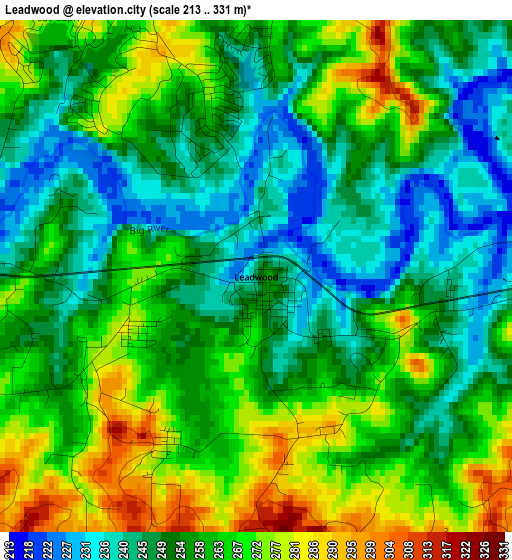 Leadwood elevation map